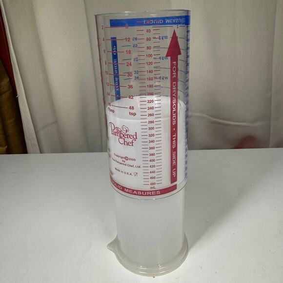 Pampered Chef Measure All 2 Cup Measuring Tube Wet Dry Liquids Solid #2225 EUC - Picture 3 of 3